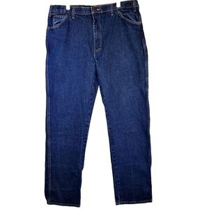 Dickies Jeans Men's 38 X 36 Blue Denim 100% Cotton Regular Fit Straight Leg M924
